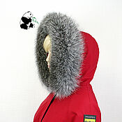 Аксессуары handmade. Livemaster - original item Luxury furry. Trim on the hood made of silver fox fur No. №2. Handmade.