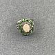 Кольцо с опалом 1,42 ct и цаворитами 1,2 ct огранки маркиз. Кольца. AMG. Ярмарка Мастеров.  Фото №5