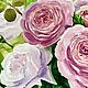 Заказать Картина акварельные пионовидные розовые розы в саду. MarselArt. Ярмарка Мастеров. . Картины Фото №3