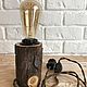 Светильник из дерева в стиле Loft, Настольные лампы, Ставрополь,  Фото №1