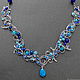 Necklace Silver Stream ( option in blue). Necklace. color of magic. My Livemaster. Фото №4