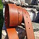 Кожаный ремень кирпичного цвета. Ремни. Wood Leather (Егор). Ярмарка Мастеров.  Фото №5