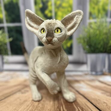 Куклы и игрушки ручной работы. Ярмарка Мастеров - ручная работа Войлочная игрушка: Сфинкс котенок. Handmade.