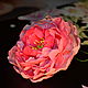 Изысканная заколка-роза из полимерной глины. Цветы. Flower-dream. Интернет-магазин Ярмарка Мастеров.  Фото №2