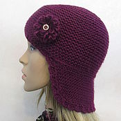 Аксессуары handmade. Livemaster - original item Knitted hat in wine color.. Handmade.
