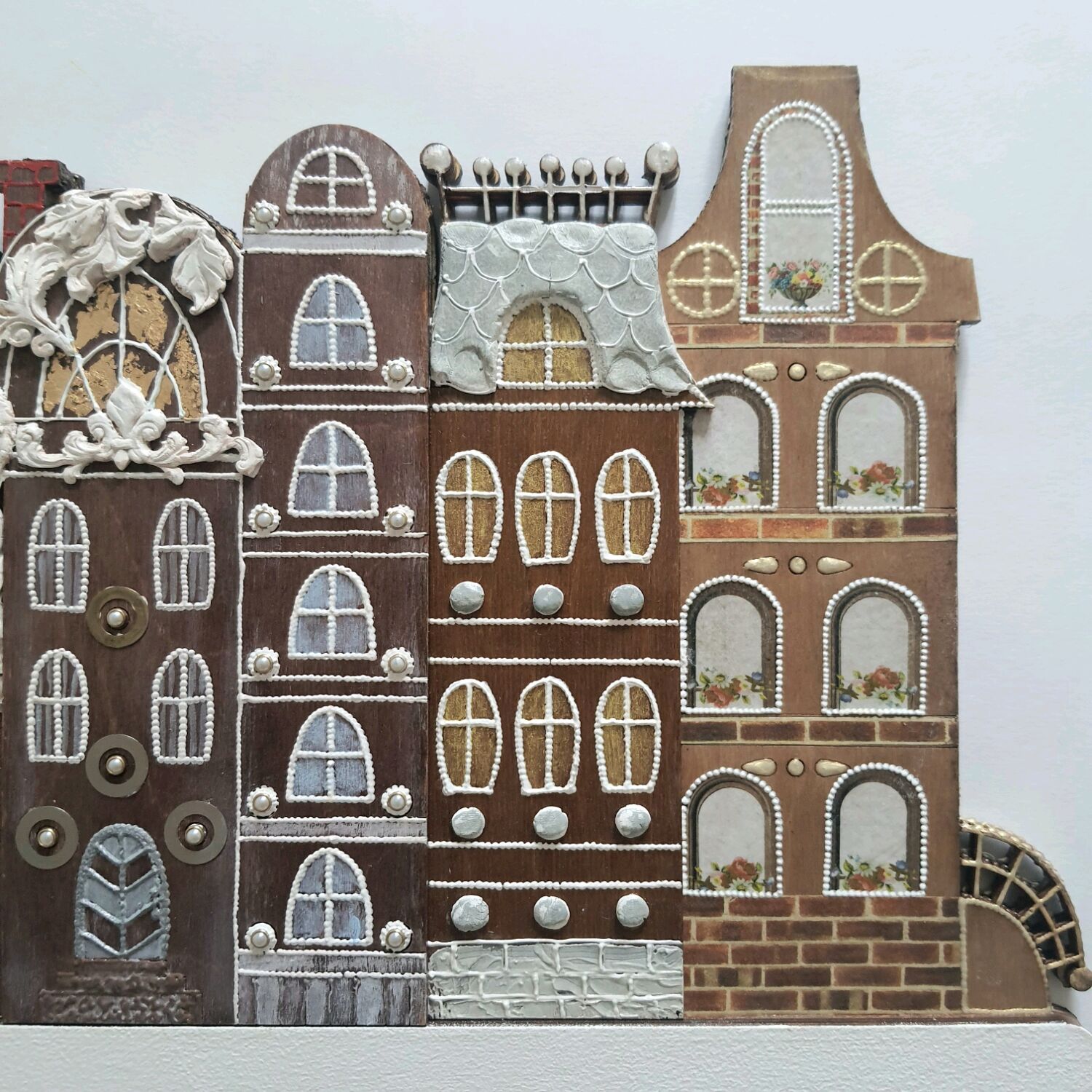 Ключница настенная Амстердам коричневый домики, Ключницы настенные, Мокроус,  Фото №1