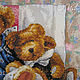 "Teddy Bears" picture. Pictures. Cross stitch and beads!. My Livemaster. Фото №5