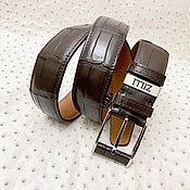Аксессуары handmade. Livemaster - original item Men`s belt, made of genuine crocodile leather, handmade!. Handmade.