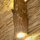 Настенный светильник из натурального бревна, бра. Бра. WoodsLamp. Интернет-магазин Ярмарка Мастеров.  Фото №2