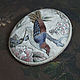  "L' Oiseau de Soie sur Fond Clair''. Брошь-булавка. EmbroideryART (vasilevamaria). Интернет-магазин Ярмарка Мастеров.  Фото №2