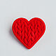 Brooch 'Knitted heart' red. Brooches. Katy_Barysheva. Online shopping on My Livemaster.  Фото №2