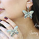 925 Sterling Silver Butterfly Ring and Earrings HH0167, Jewelry Sets, Yerevan,  Фото №1