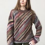 Lightweight oversize sweater women's mohair Merino