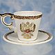 Porcelain espresso coffee pair 'With coat of arms'. Single Tea Sets. KASTdecor. Online shopping on My Livemaster.  Фото №2