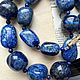 Заказать Бусы из бадахшанского(афганского) лазурита. gemstone. Ярмарка Мастеров. . Бусы Фото №3