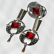 Украшения handmade. Livemaster - original item Jewelry set red cubic zirconia silver 925 ALS0075. Handmade.