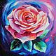 'Space rose ' oil painting on canvas 50/50 cm, Pictures, Sochi,  Фото №1