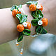 Bracelet 'Tangerines' small, Bead bracelet, St. Petersburg,  Фото №1