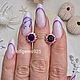 Серьги с Аметистами и Розовыми Сапфирами. Серьги классические. Artgems925. Ярмарка Мастеров.  Фото №5