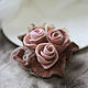Felt brooch - bouquet 'Pink ashes', Brooches, Kamensk-Shahtinskij,  Фото №1
