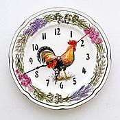Для дома и интерьера handmade. Livemaster - original item Watch classic: Rooster and Provencal herbs. Handmade.