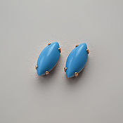 Материалы для творчества handmade. Livemaster - original item Vintage rhinestones 15h7 mm. color Turquoise. Handmade.