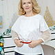 Blouse white cotton sleeveless silk organza blouse Light, Blouses, Kursk,  Фото №1