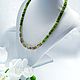 Necklace and earrings made of sultanite and chrome diopside, Necklace, Moscow,  Фото №1