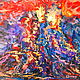 Картина с вулканом маслом "Из глубины Земли 2", Картины, Мурманск,  Фото №1