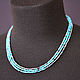  «Turquoise-silver 2». Бусы. Кочуренкова Ольга. Интернет-магазин Ярмарка Мастеров.  Фото №2