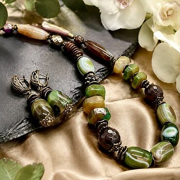 Украшения ручной работы. Ярмарка Мастеров - ручная работа Украшения из агата. Handmade.