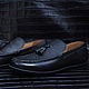 Men's moccasins, python leather and genuine leather, black color. Moccasins. SHOES&BAGS. My Livemaster. Фото №4
