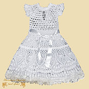 Одежда детская handmade. Livemaster - original item crochet baby dress snowflake. Handmade.