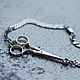 Bracelets made of 925 silver in the form of scissors, Bead bracelet, Kemerovo,  Фото №1