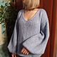 Knitted mohair sweater ' Blue crystal', Pullover Sweaters, Penza,  Фото №1