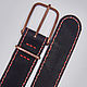 Genuine leather belt with copper buckle. Straps. roman-bushuev (bags-bush). My Livemaster. Фото №4