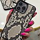 Чехол из натуральной кожи питона для IPhone 14 Pro Max. Чехол. Маргарита. Интернет-магазин Ярмарка Мастеров.  Фото №2