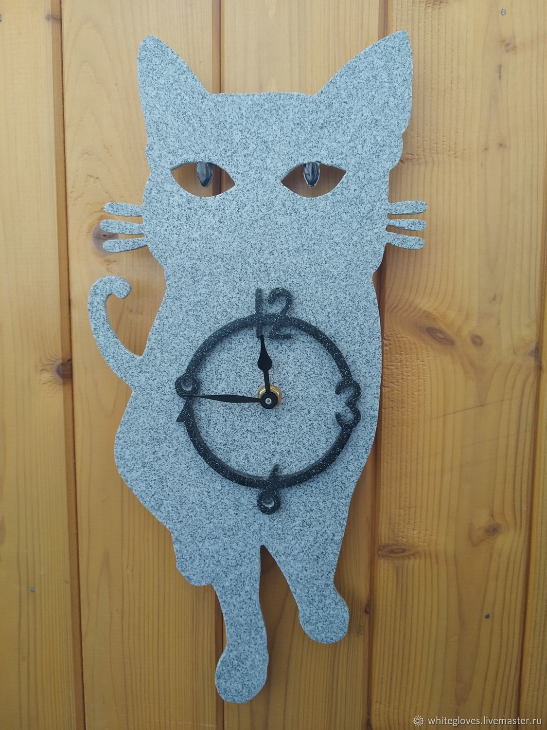 Часы настенные \"Кошка\" из искусственного гранита в интернет-магазине на ...