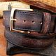 Belt men's leather, Straps, Kineshma,  Фото №1