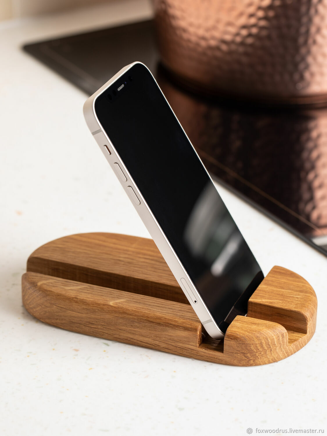 Stand for phone and tablet in natural color, 17 cm – купить на Ярмарке  Мастеров – S552OCOM | Stand, Moscow