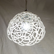 Для дома и интерьера handmade. Livemaster - original item White openwork ceramic lamp on the suspension. Handmade.