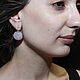 Earrings Rose Quartz Silver 925 ALS0066. Earrings. Sunny Silver. Online shopping on My Livemaster.  Фото №2