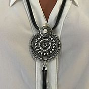 Украшения handmade. Livemaster - original item Necklace: large pendant on cords, stylish decoration on the neck. Handmade.