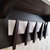 Для дома и интерьера handmade. Livemaster - original item Wall hanger with shelf and hooks made of solid wood. Handmade.