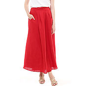 Одежда ручной работы. Ярмарка Мастеров - ручная работа Red skirt Bohemian. Handmade.