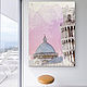 Акварельный рисунок постер Пизанская башня Италия, Плакаты и постеры, Москва,  Фото №1