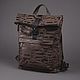 Men's leather backpack 'Dazzler' (Gray, Print), Backpacks, Yaroslavl,  Фото №1