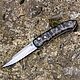 Folding automatic knife NS-5 Damascus, Knives, Chrysostom,  Фото №1