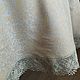 Order Oval linen tablecloth 250/140 Ivanovskaya stitch. flax&lace. Livemaster. . Tablecloths Фото №3