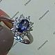 Кольцо с сапфиром и бриллиантами 750 пробы. Кольца. Natejewelry. Интернет-магазин Ярмарка Мастеров.  Фото №2